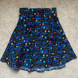 Colorful Hand Sewn Pac-Man Skirt with Zipper back - Sz XS
